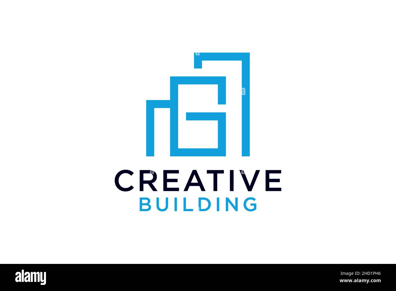 Letter G With Building For Construction Company Logo vector design ...