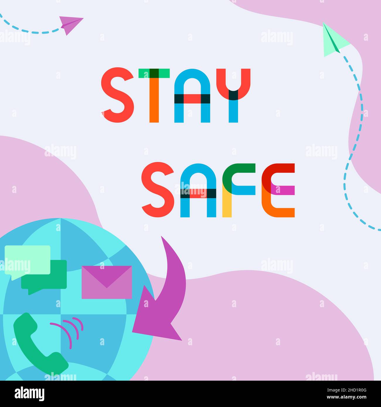 Keep Others Safesign Text sign showing Stay Safe. Business concept secure from threat of ...