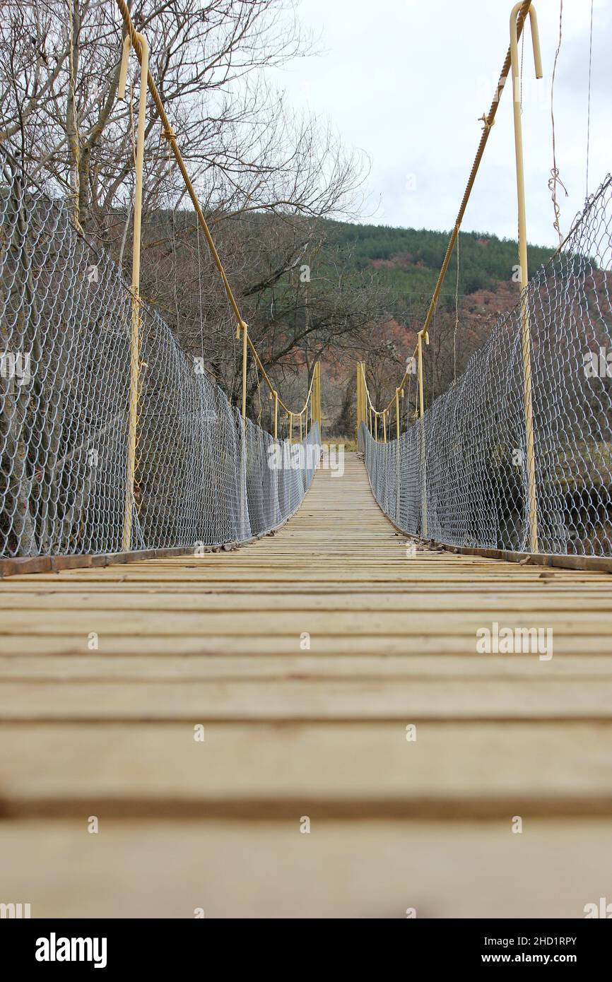rope bridge Stock Photo