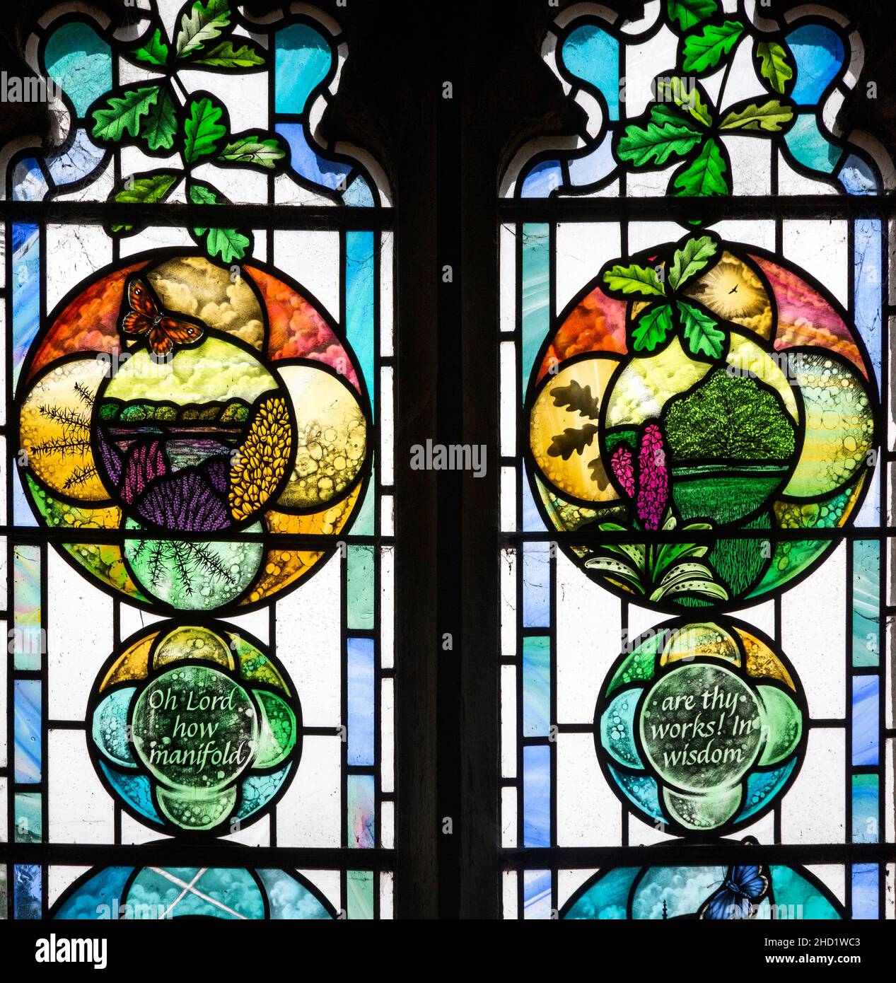 Stained glass diocese centenary window 19142014 by Deborah Lowe of
