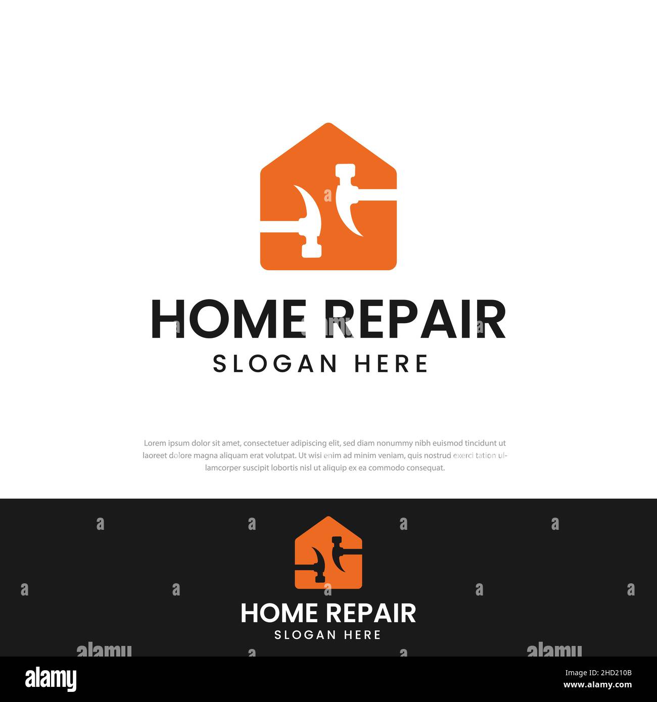 Home Improvement Creative Home Construction concept design template Logo,symbol,icon Stock Vector