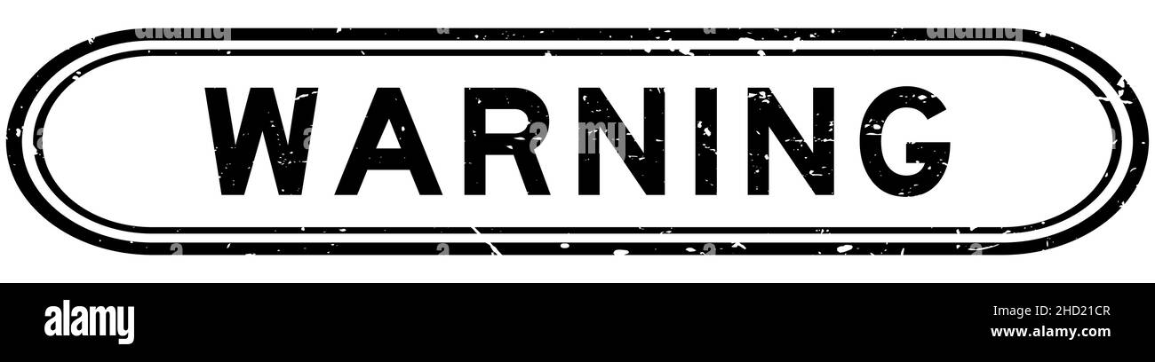 Grunge black warning word rubber seal stamp on white background Stock ...