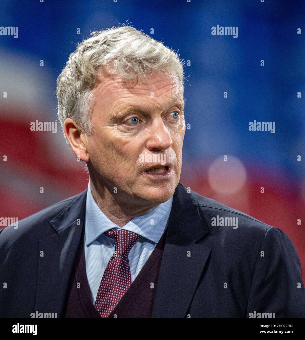 LONDON, ENGLAND - JANUARY 01: manager David Moyes of WHU during the Premier League match between Crystal Palace  and  West Ham United at Selhurst Park Stock Photo