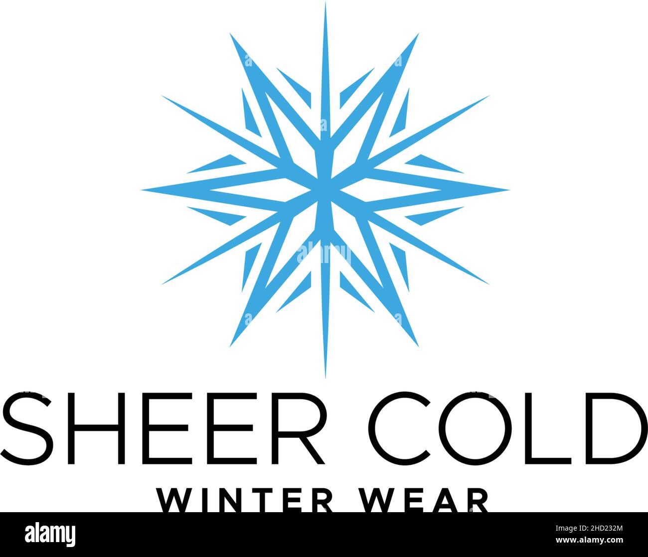 Modern design SHEER COLD WINTER WEAR logo design Stock Vector
