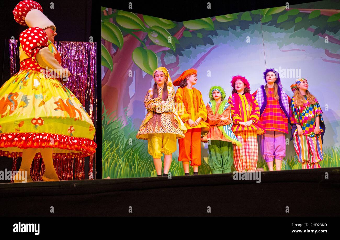 Pantomime in a small Suffolk theatre Stock Photo Alamy