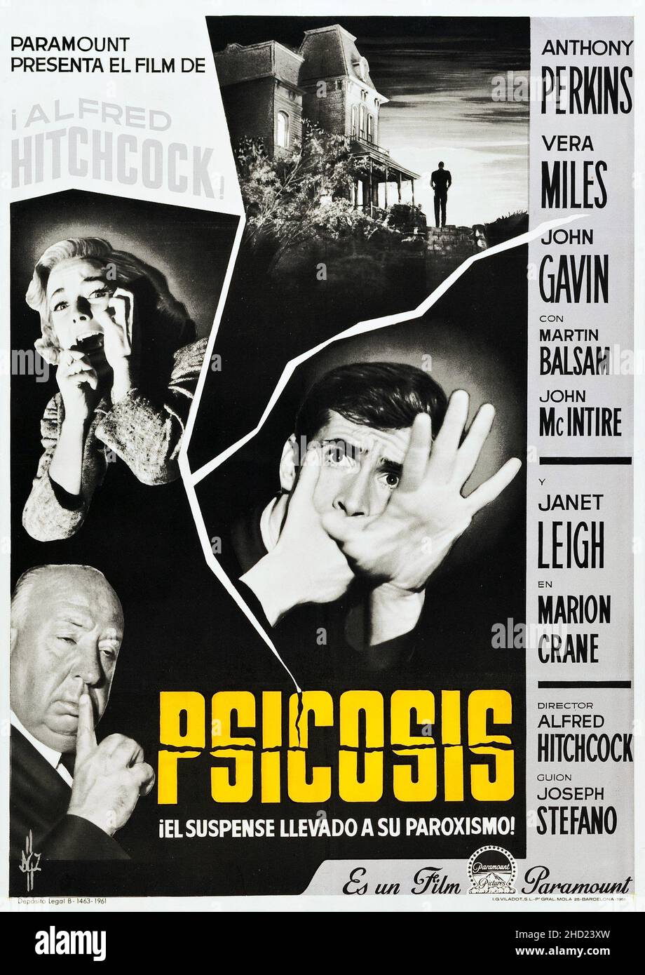  Psycho (1960) [DVD] : Anthony Perkins, Janet Leigh, Martin  Balsam, Vera Miles, John Gavin, Patricia Hitchcock, Alfred Hitchcock:  Movies & TV