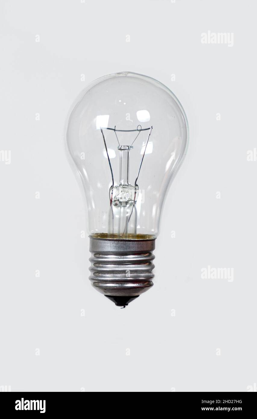 Light bulb on a gray background Stock Photo