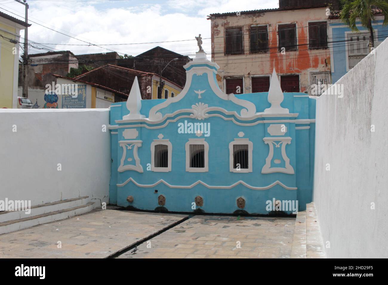 A Fonte do Ribeirão é um exemplar valioso da arquitetura da época colonial portuguesa Stock Photo