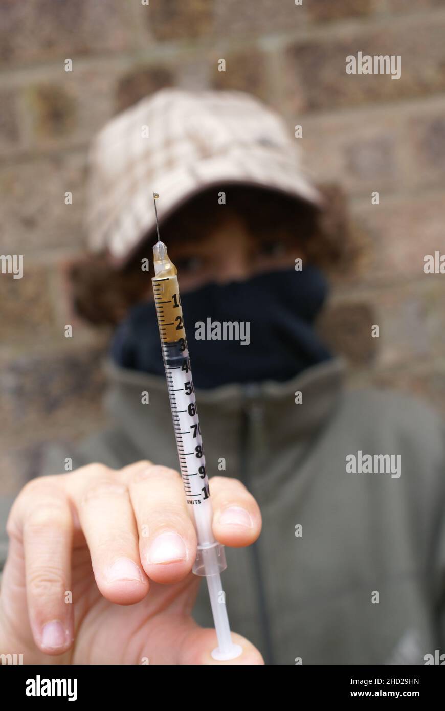 teenagers & young people exploited through county lines gangs Stock Photo