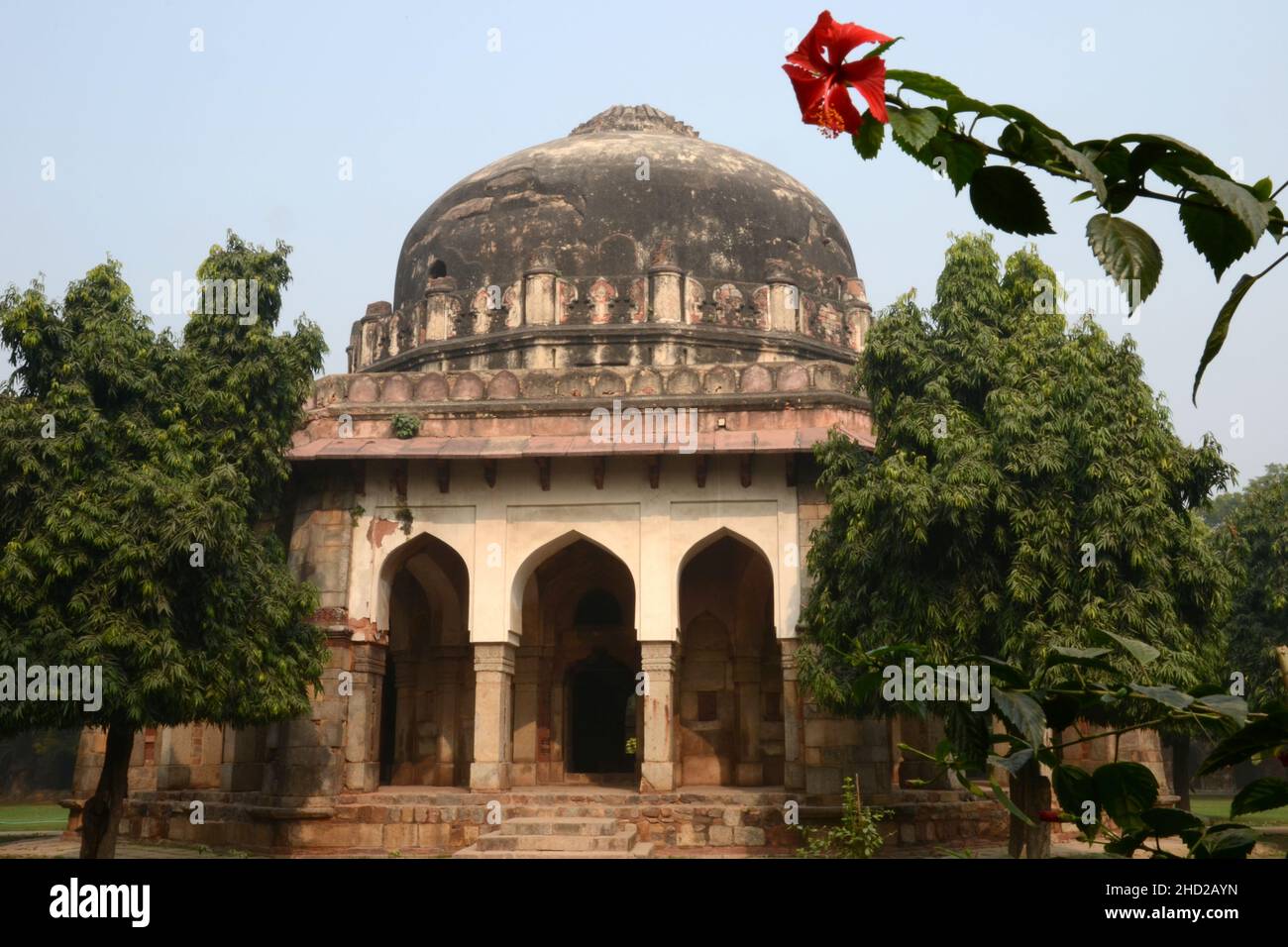 Sikandar Lodi tomb at the Lodhi Gardens in Delhi Stock Photo