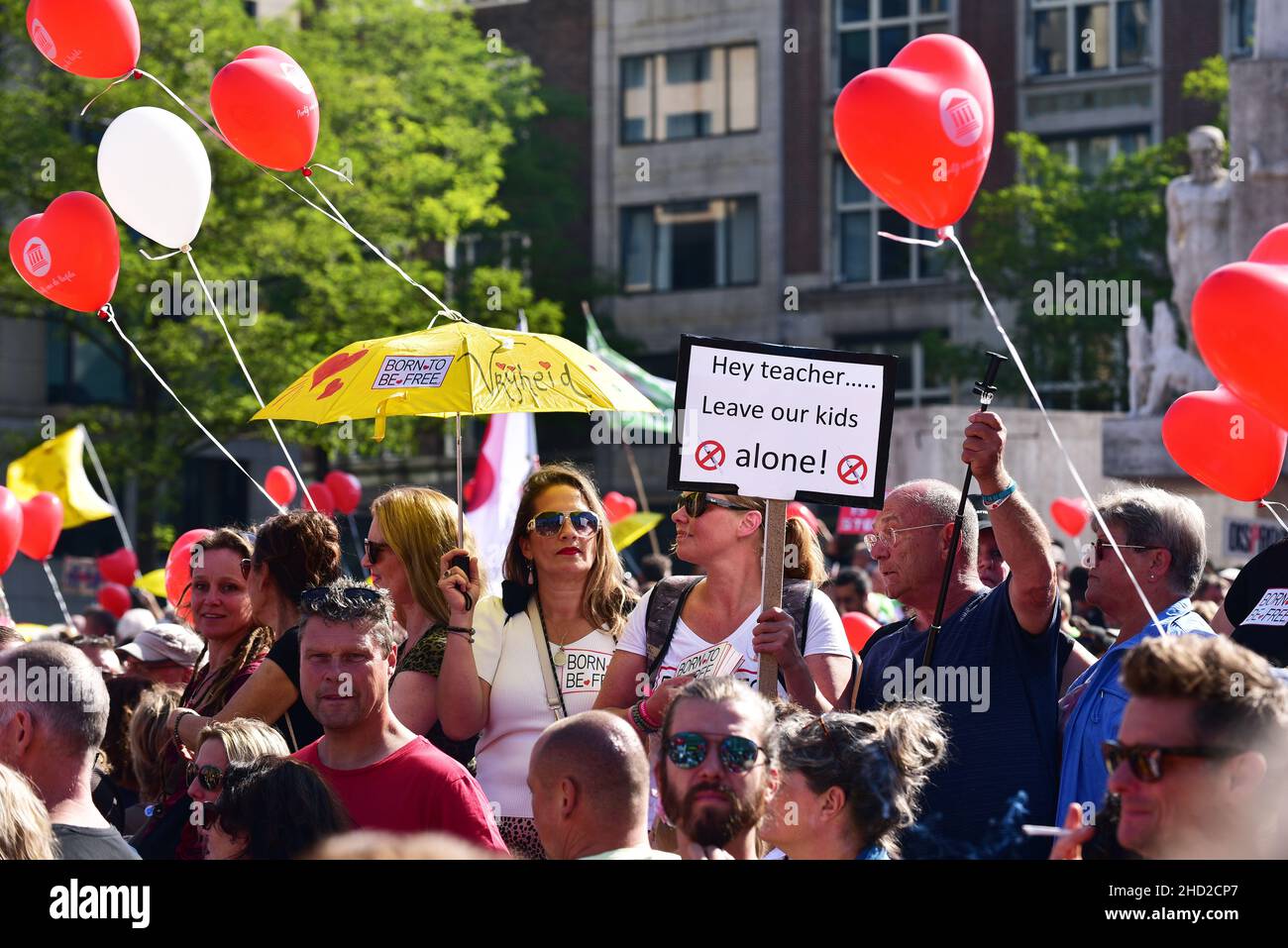 Mass protest against vaccination pressure Stock Photo