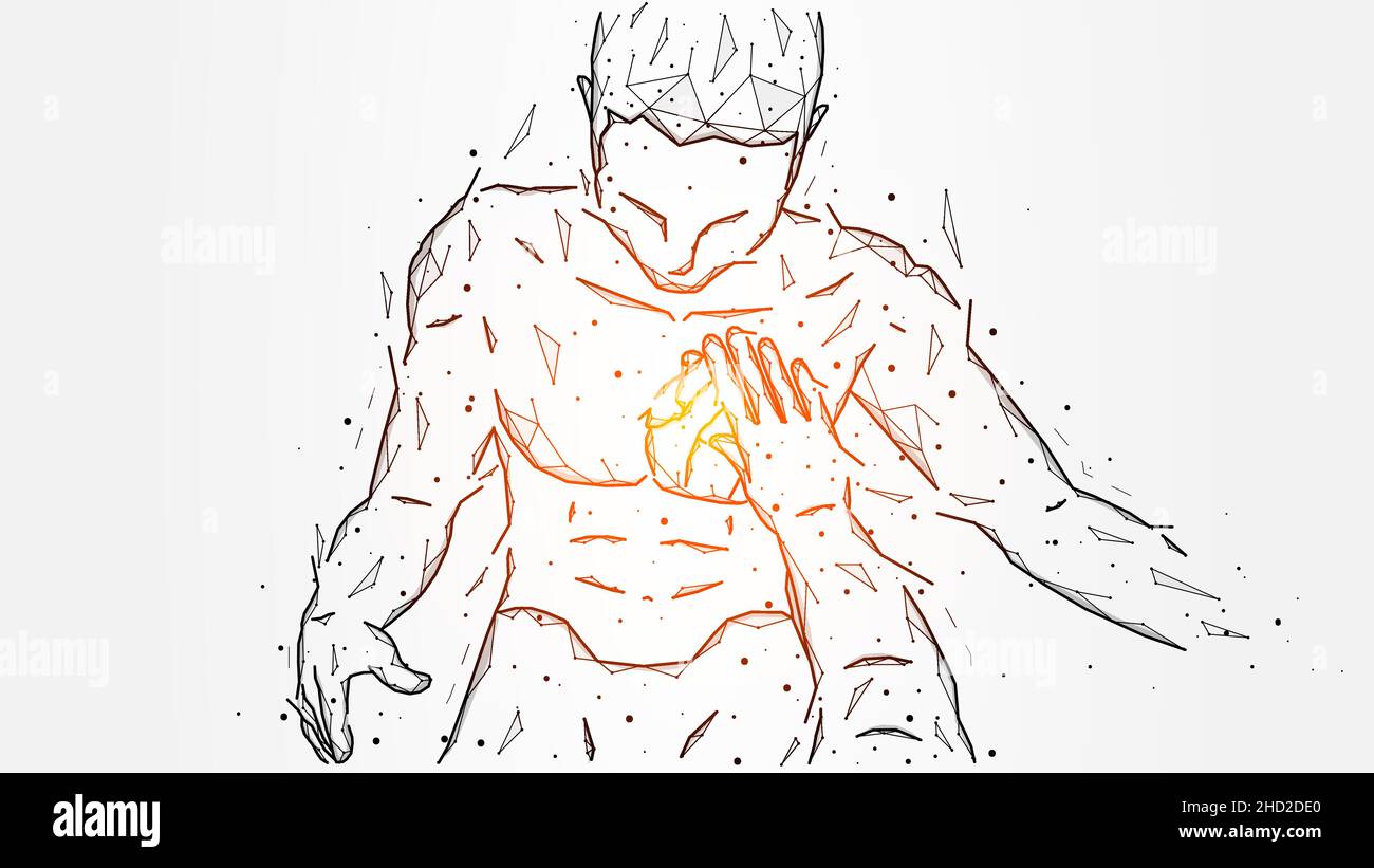 Abstract Vector Illustration Of A Man Being Pushed Away With His Hand