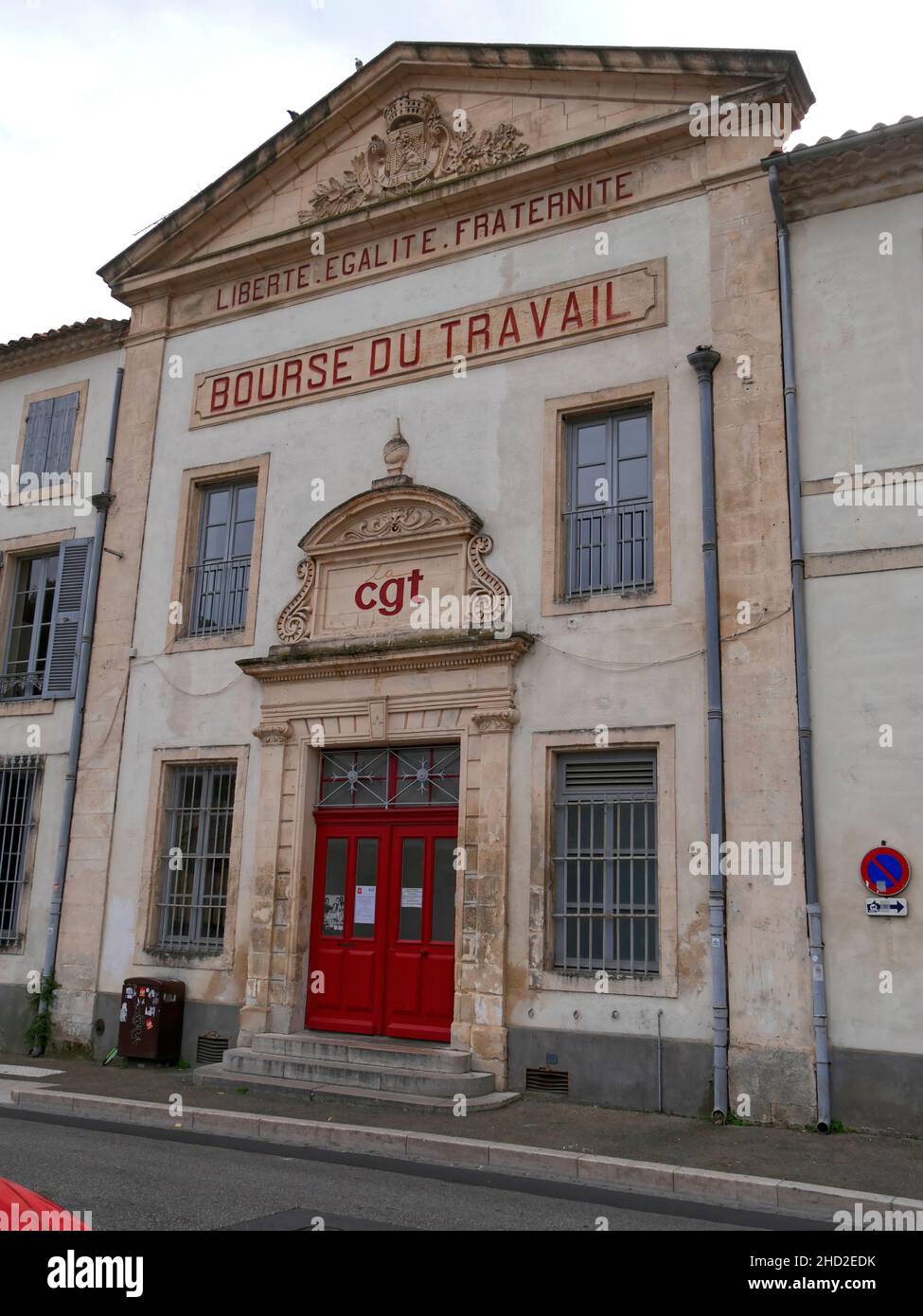 cgt, Bourse de Travail,Arles,Provence,France Stock Photo