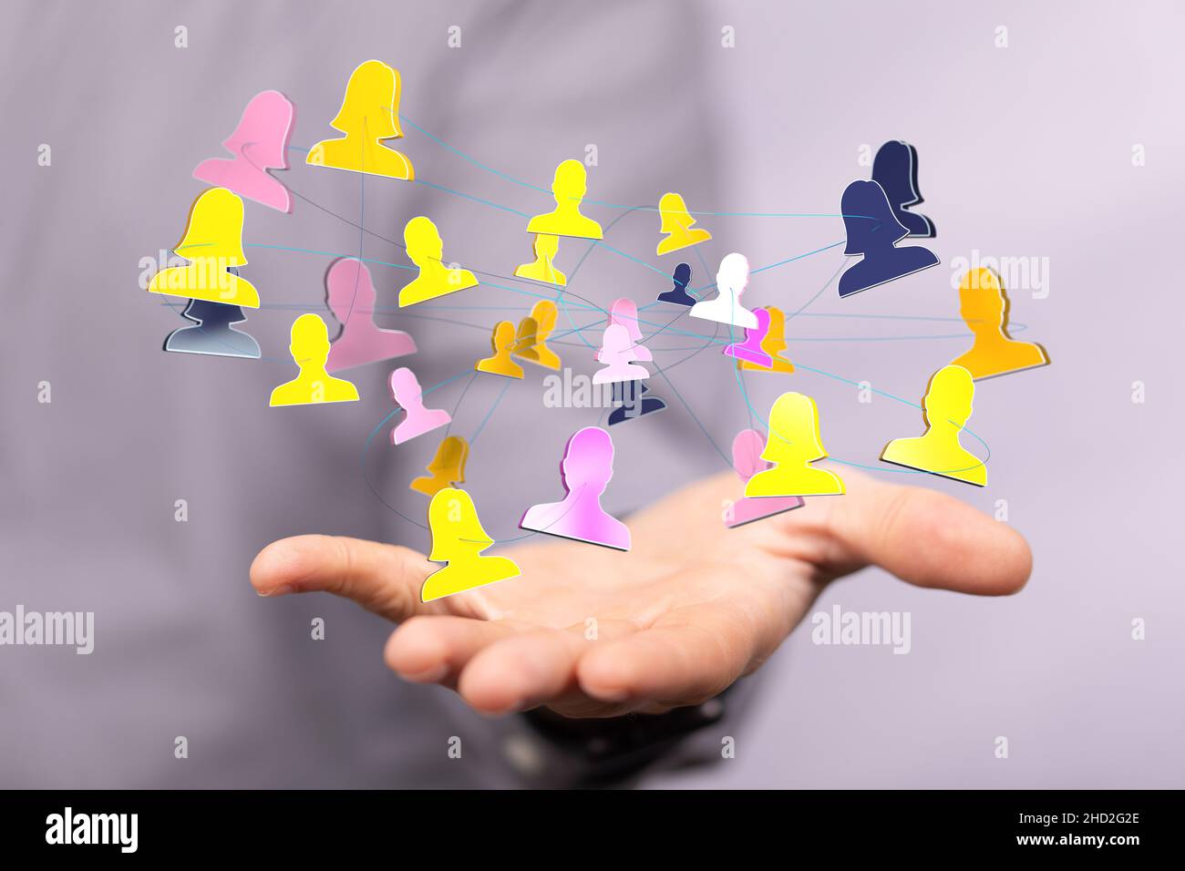 3d rendering of human digital connection with a background of a man ...