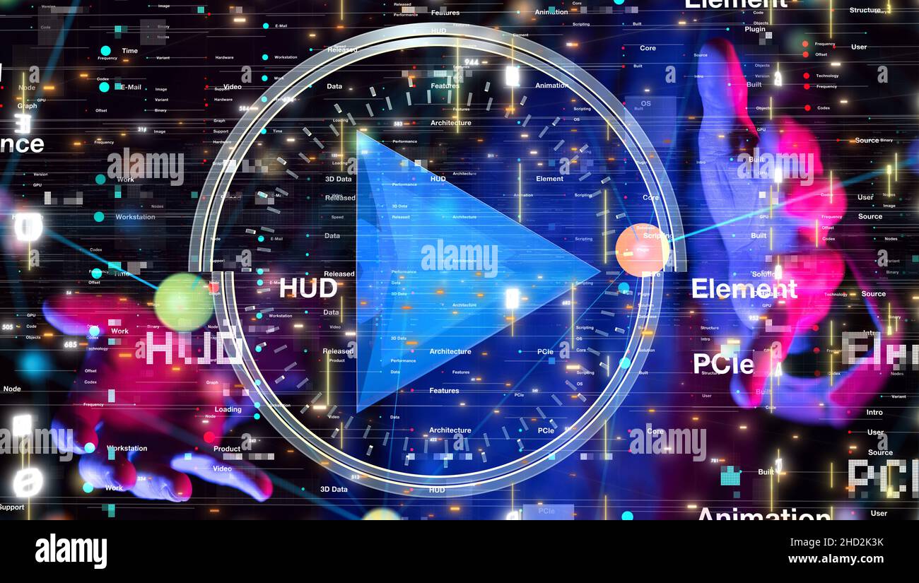 3D rendering of digital technology background Stock Photo - Alamy