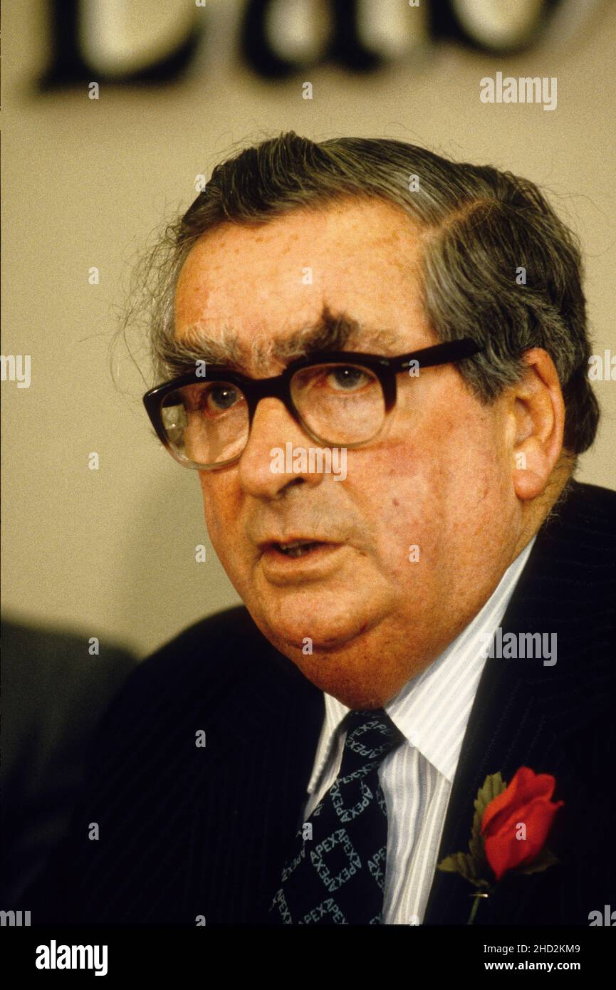 British Labour Party politican Dennis Healey at the party conference ...