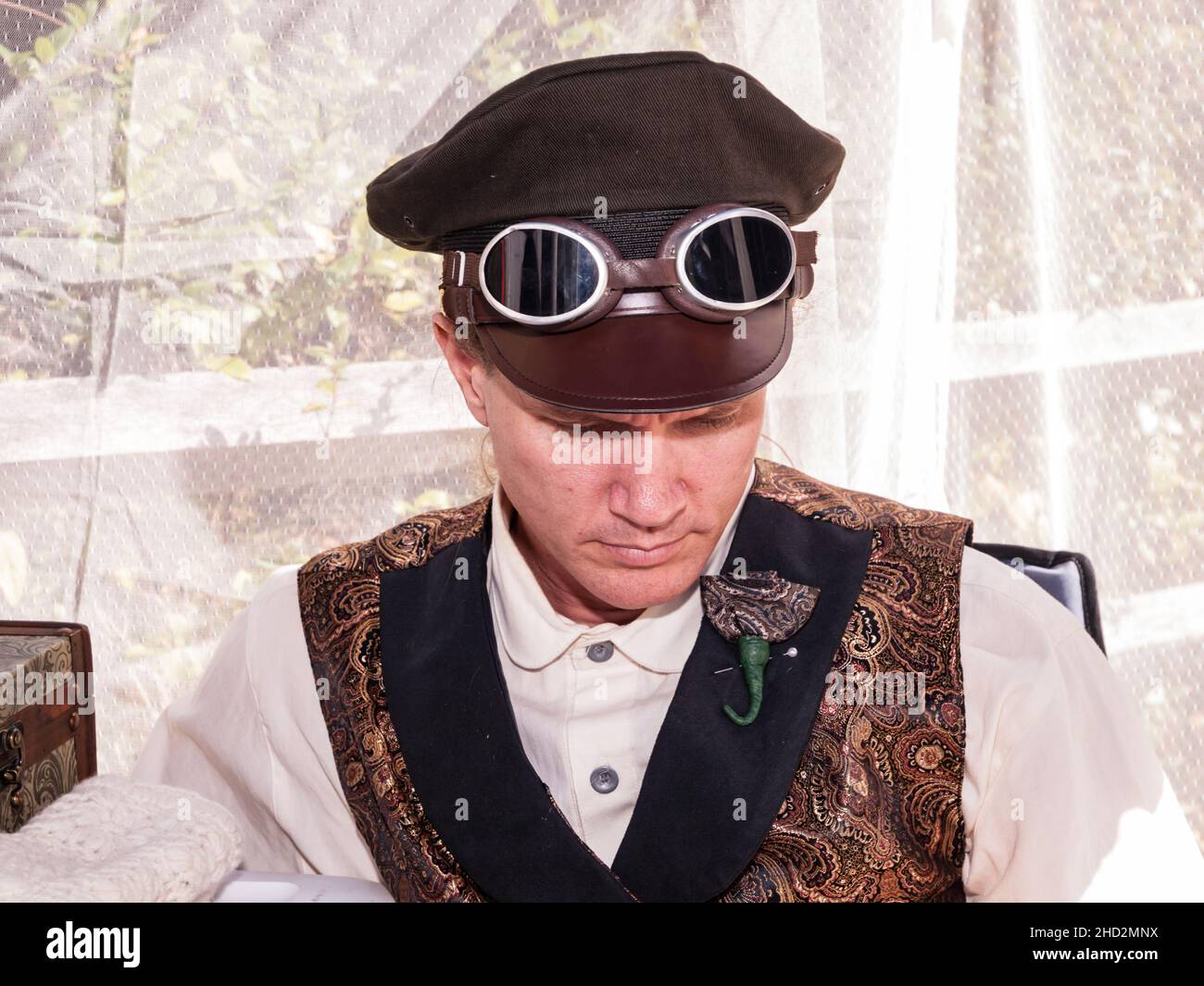 Steampunk Fashion - Aviator Stock Photo - Alamy