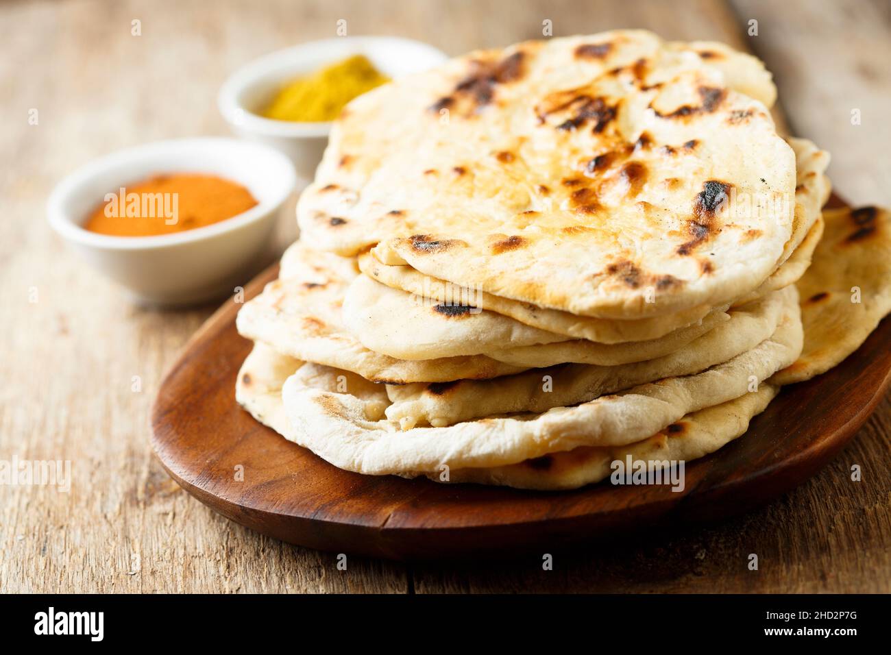 Traditional homemade flatbread on desk Stock Photo Alamy