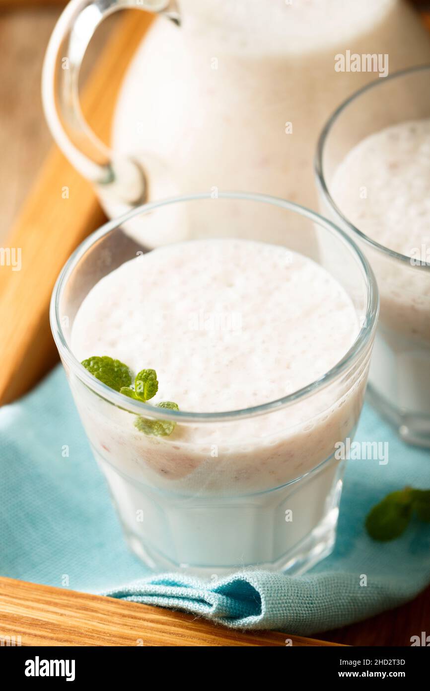 Traditional homemade yogurt smoothie Stock Photo Alamy