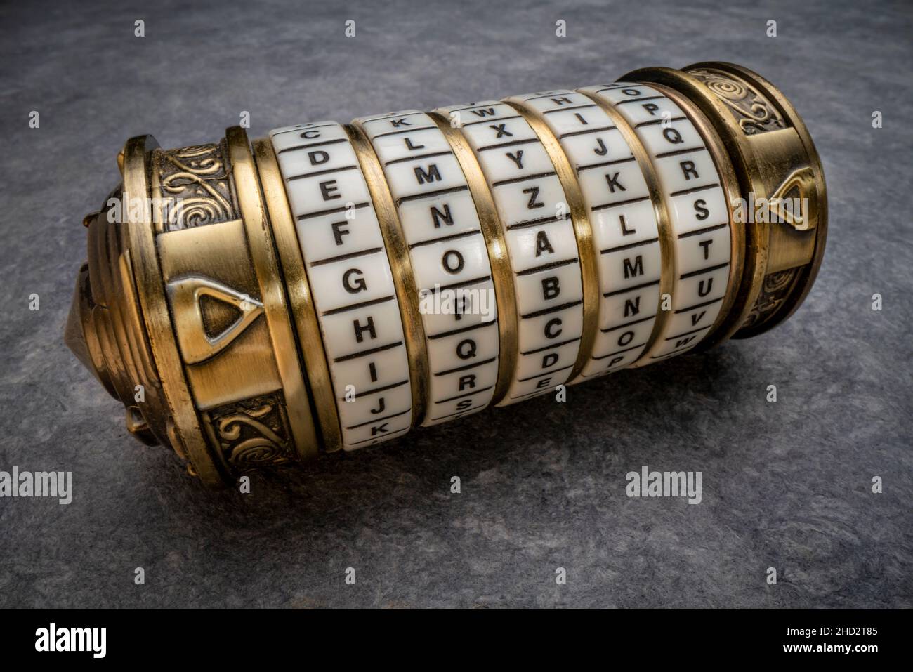 goals word as a password to combination puzzle box with rings of letters, cryptography and goal setting concept Stock Photo