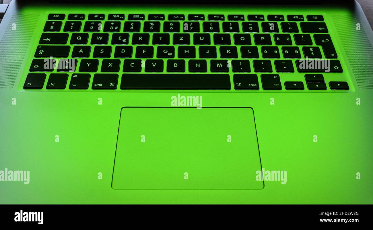 Keyboard and touchpad of an Apple Macbook Pro Stock Photo Alamy
