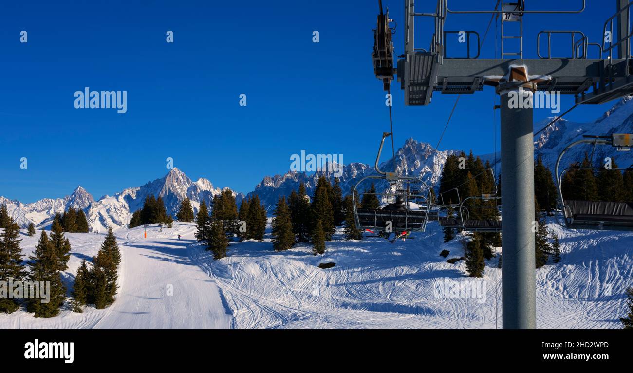 Panorama view chair lift in hi-res stock photography and images - Alamy