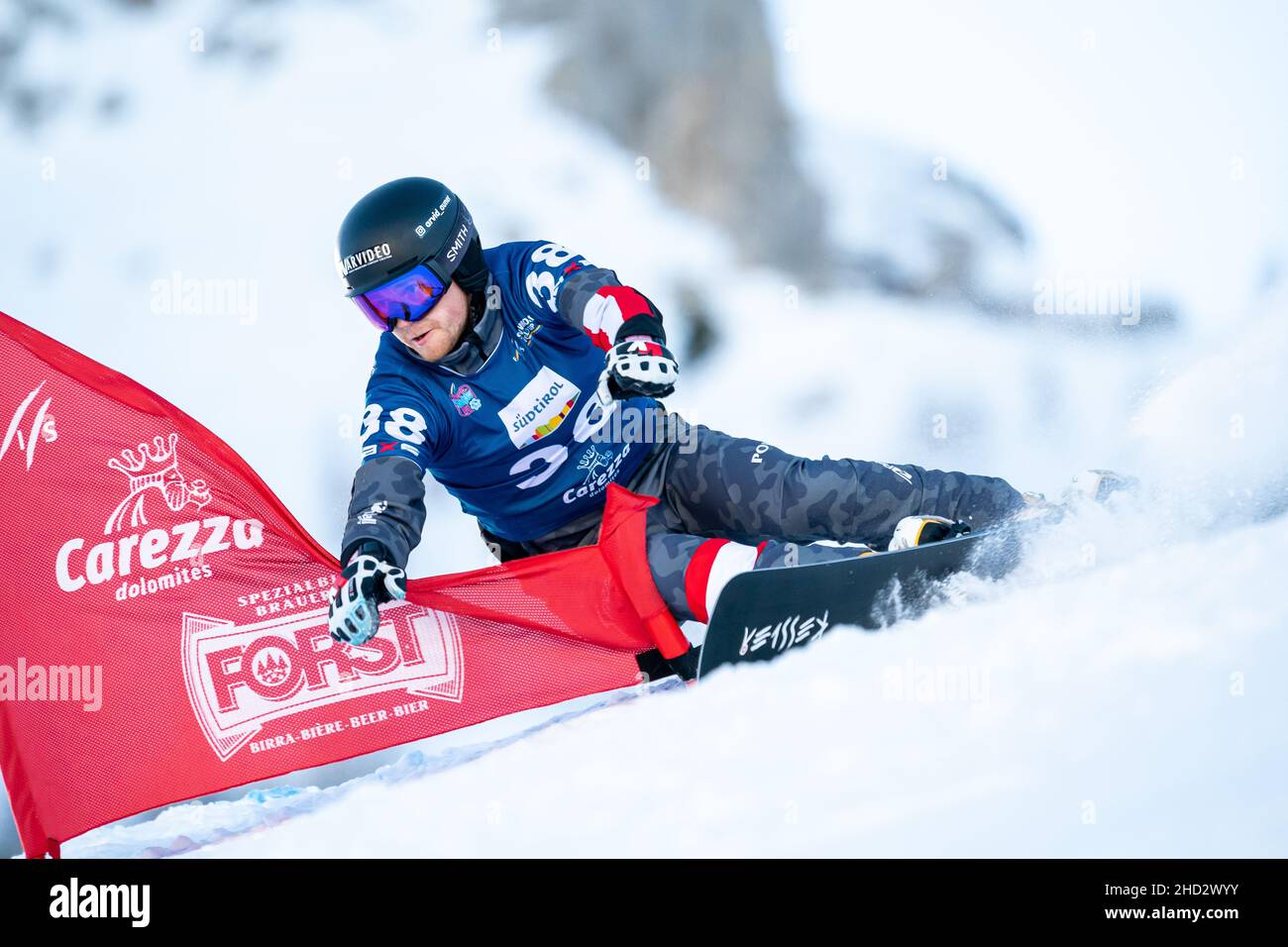 AUNER Arvid (AUT) competing in the Fis Snowboard World Cup 2022 Men's ...