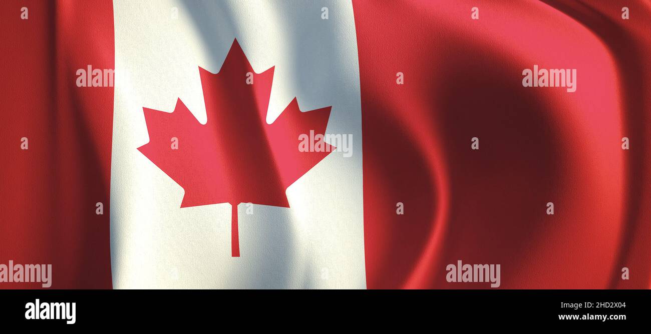 Flag of Canada waving in the wind. illustration background flag Stock ...