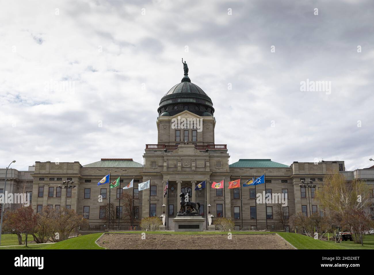 Facade of the Montana State Capitol in Helena Montana. Stock Photo