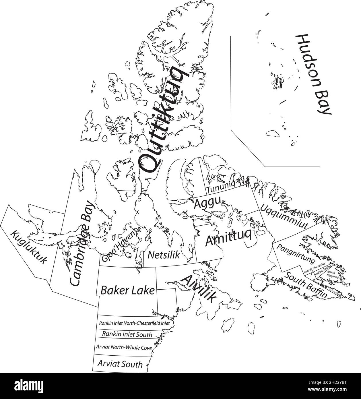 White flat vector administrative map of the territorial electoral