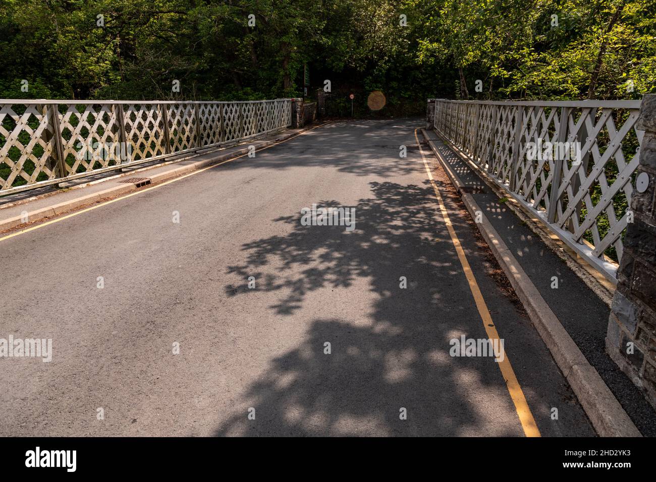 Road bridge at Devil's Bridge, Ceredigion, Wales Stock Photo