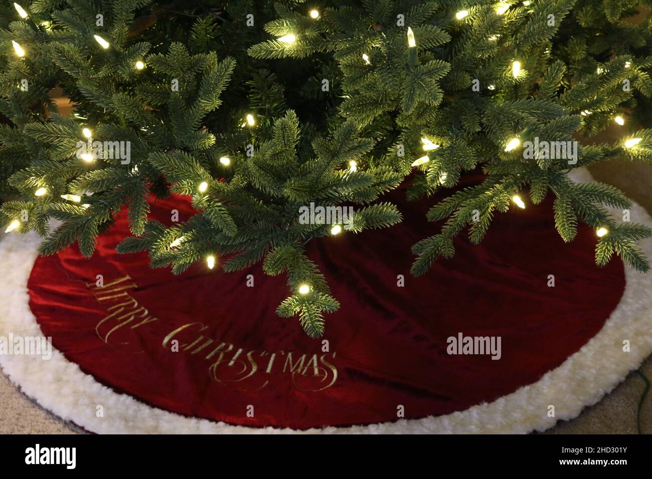 Lights on a Christmas tree Stock Photo Alamy