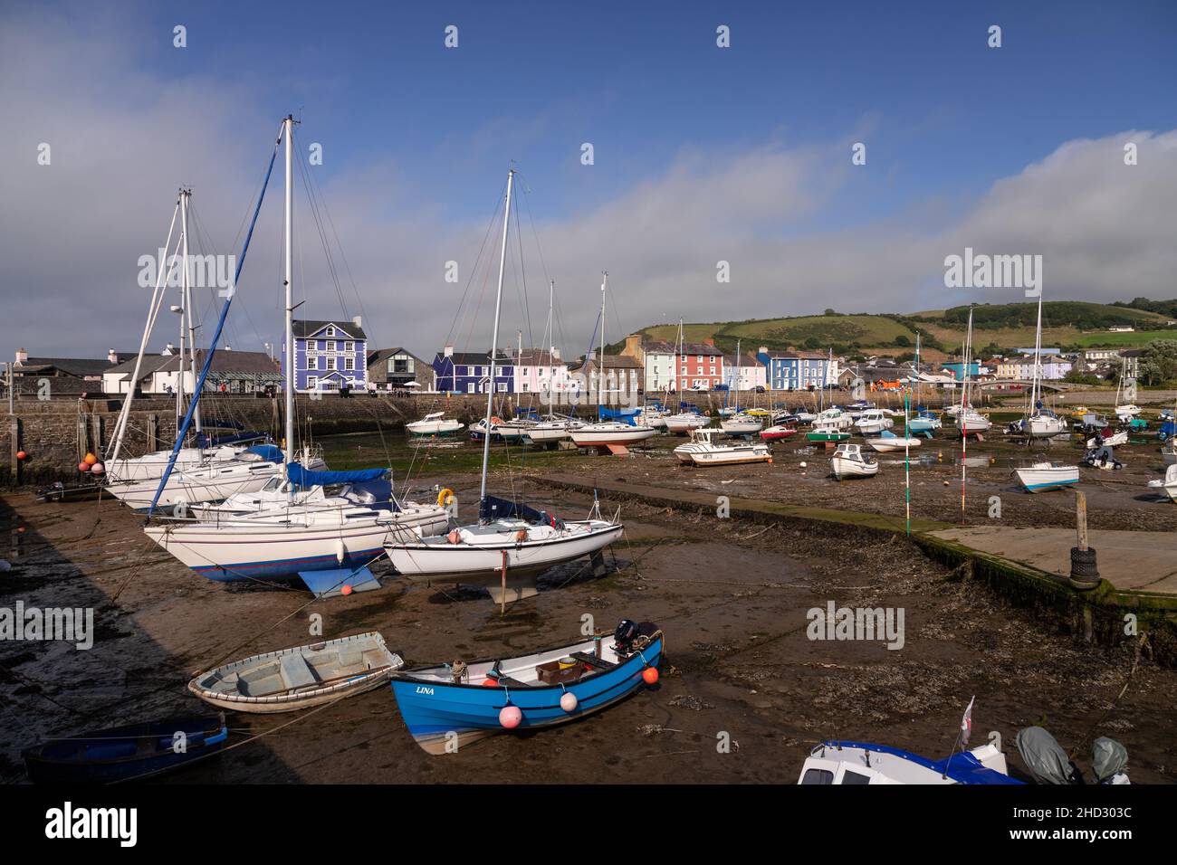 Harbour at Aberaeron, Ceredigion, Wales Stock Photo
