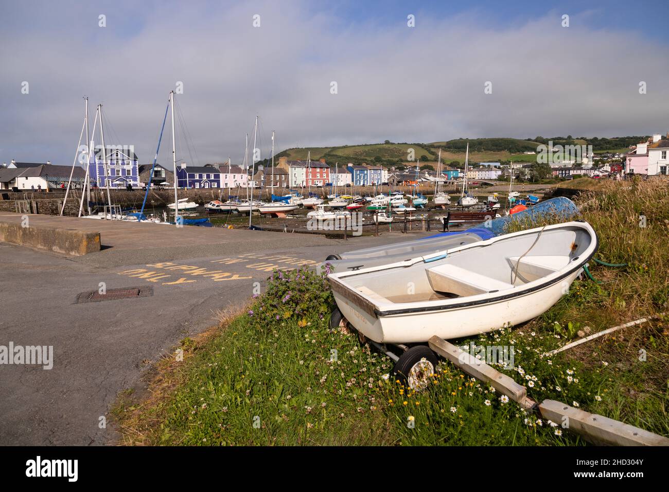 Harbour at Aberaeron, Ceredigion, Wales Stock Photo