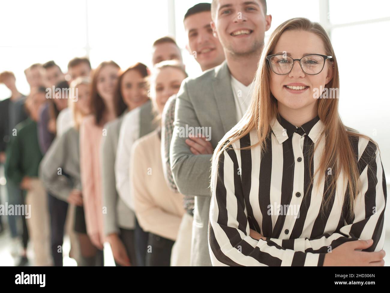 background image of a group of diverse people standing in line Stock ...
