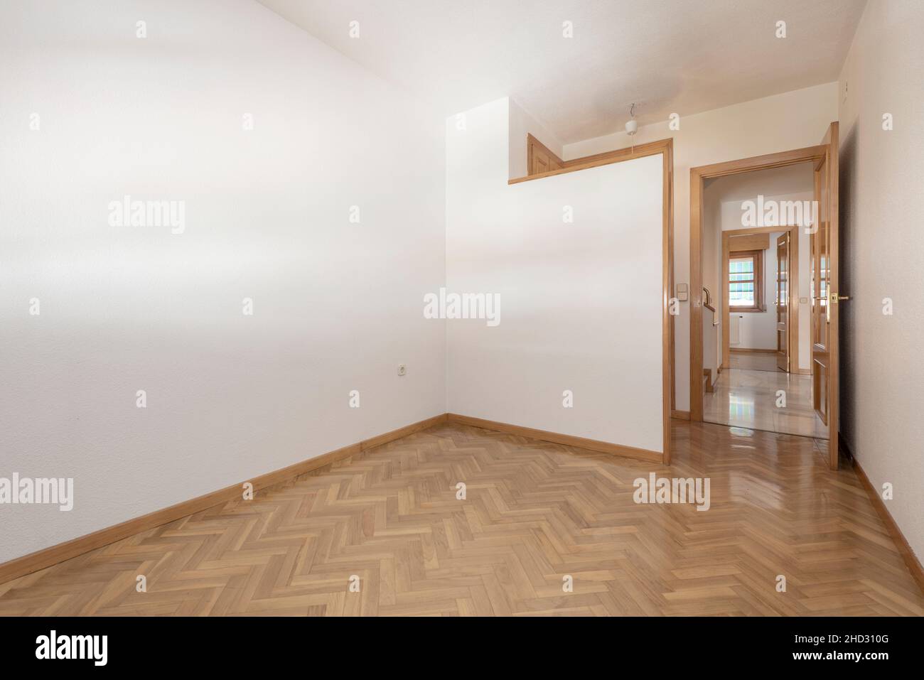 Empty room with partition for a dressing room Stock Photo