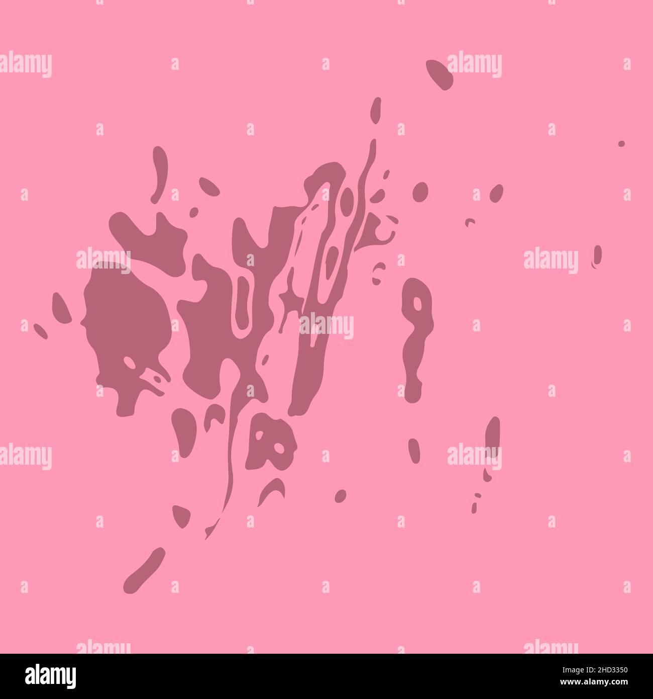 Abstract pink grunge splattered background. Distress texture of spots, stains, ink, dots. Vintage backdrop. Dirty artistic design element for print Stock Vector