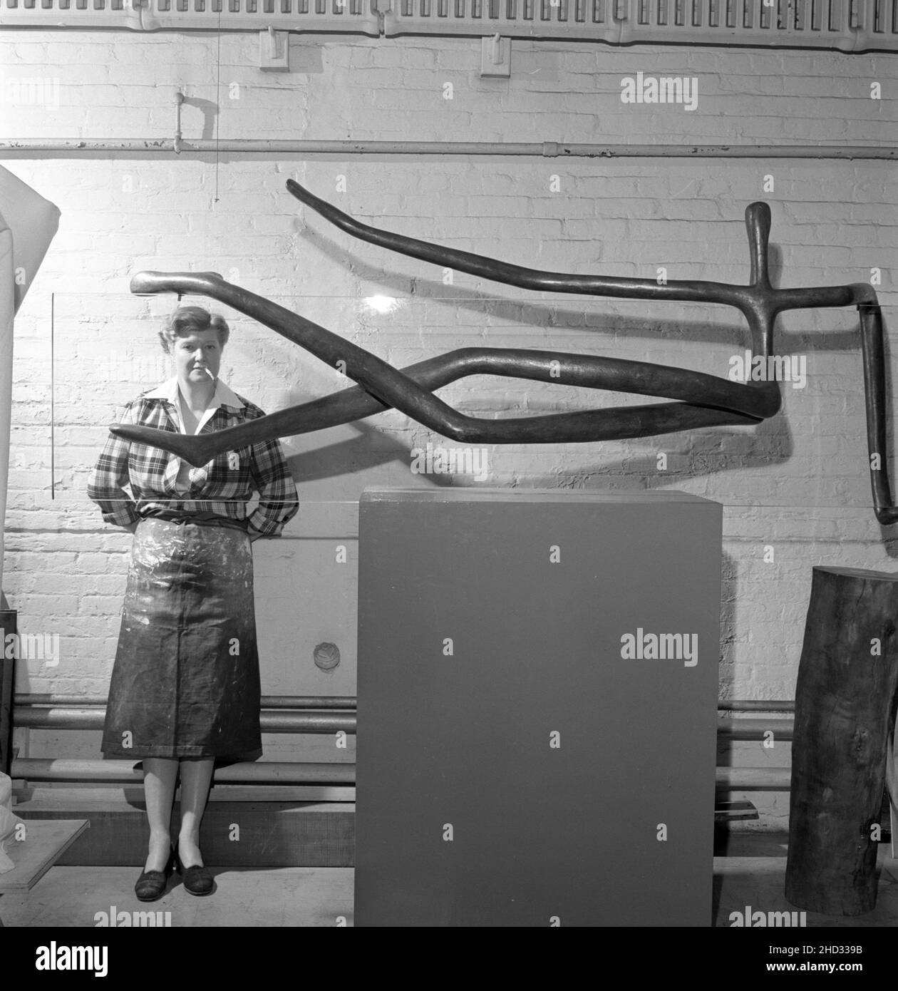Mary Callery, sculptor, in her 1950. The exact date in unknown, but the year is 1950