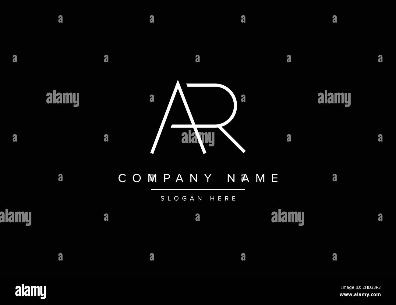 Simple letter AR logo design, monogram logo Stock Vector