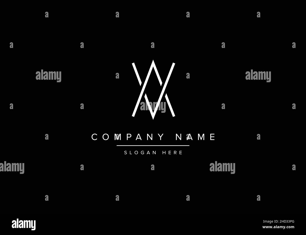 Alphabet letter VA AV monogram logo Stock Vector
