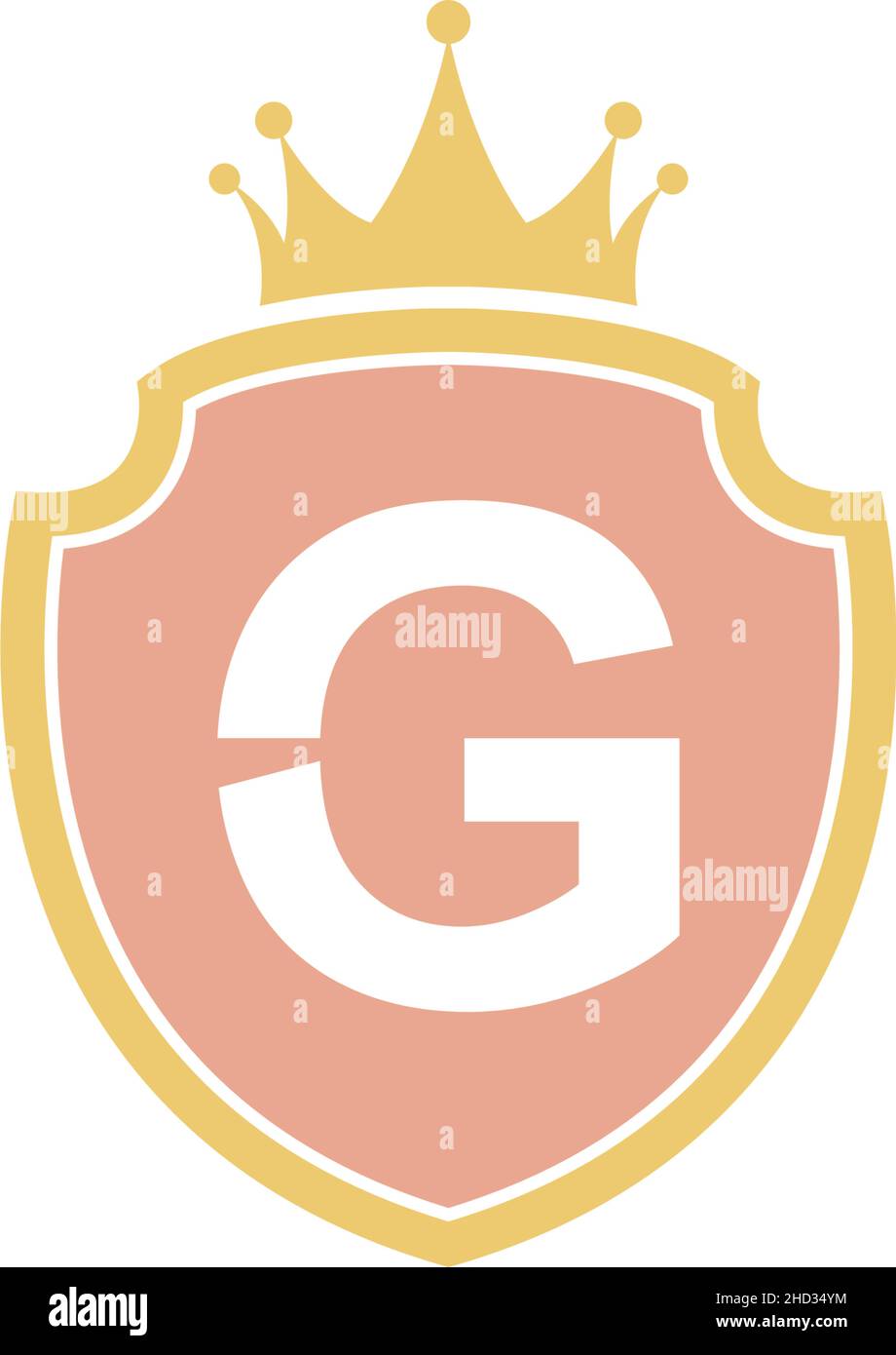 Letter G with shield icon logo design illustration vector Stock Vector ...