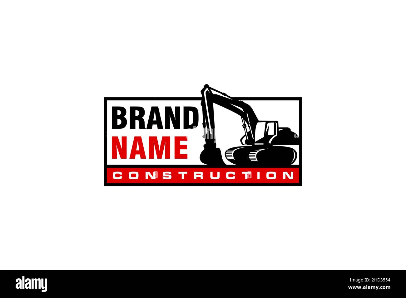 Excavator logo template vector. Heavy equipment logo vector for