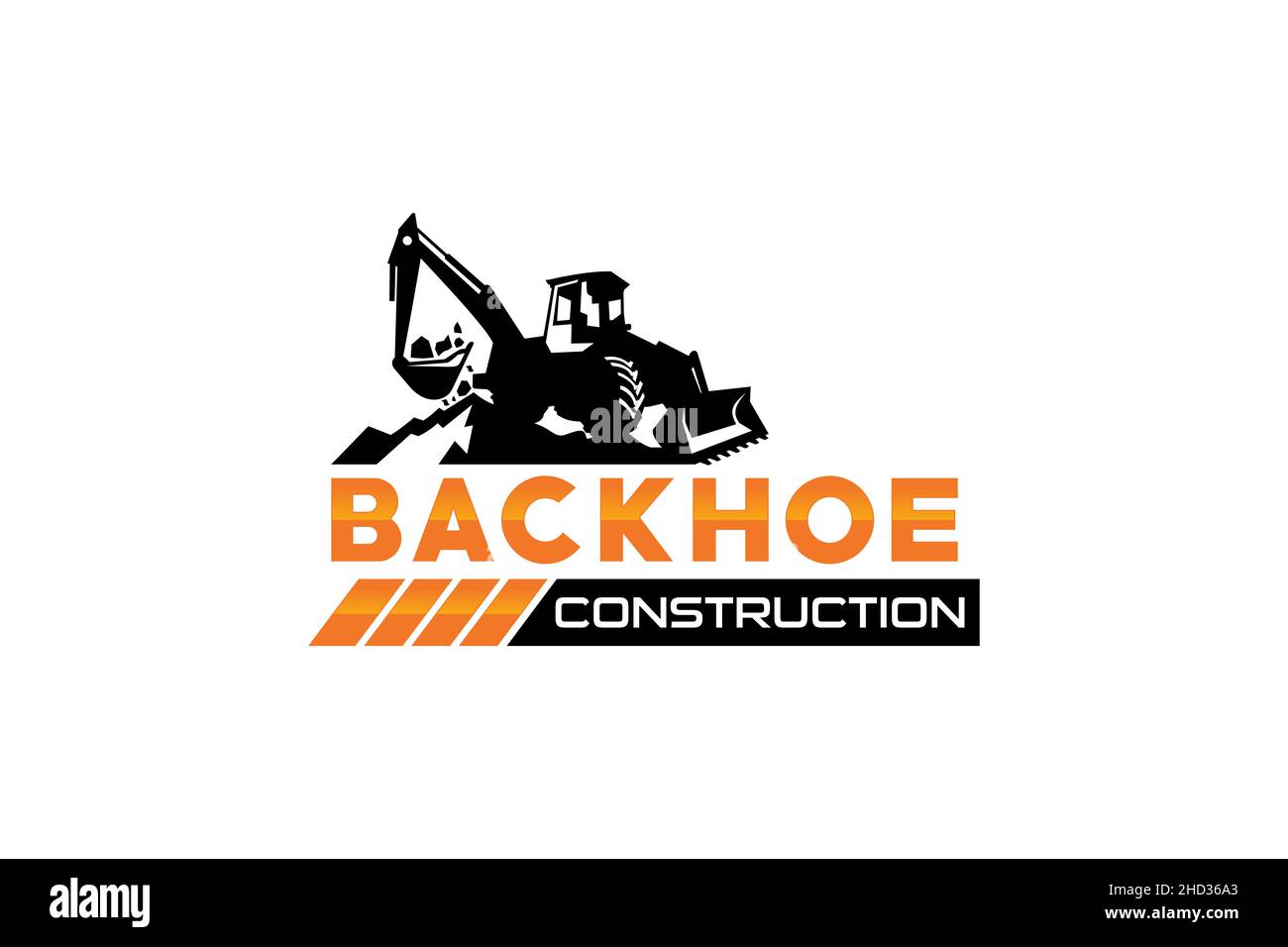 Backhoe logo template vector. Heavy equipment logo vector for ...