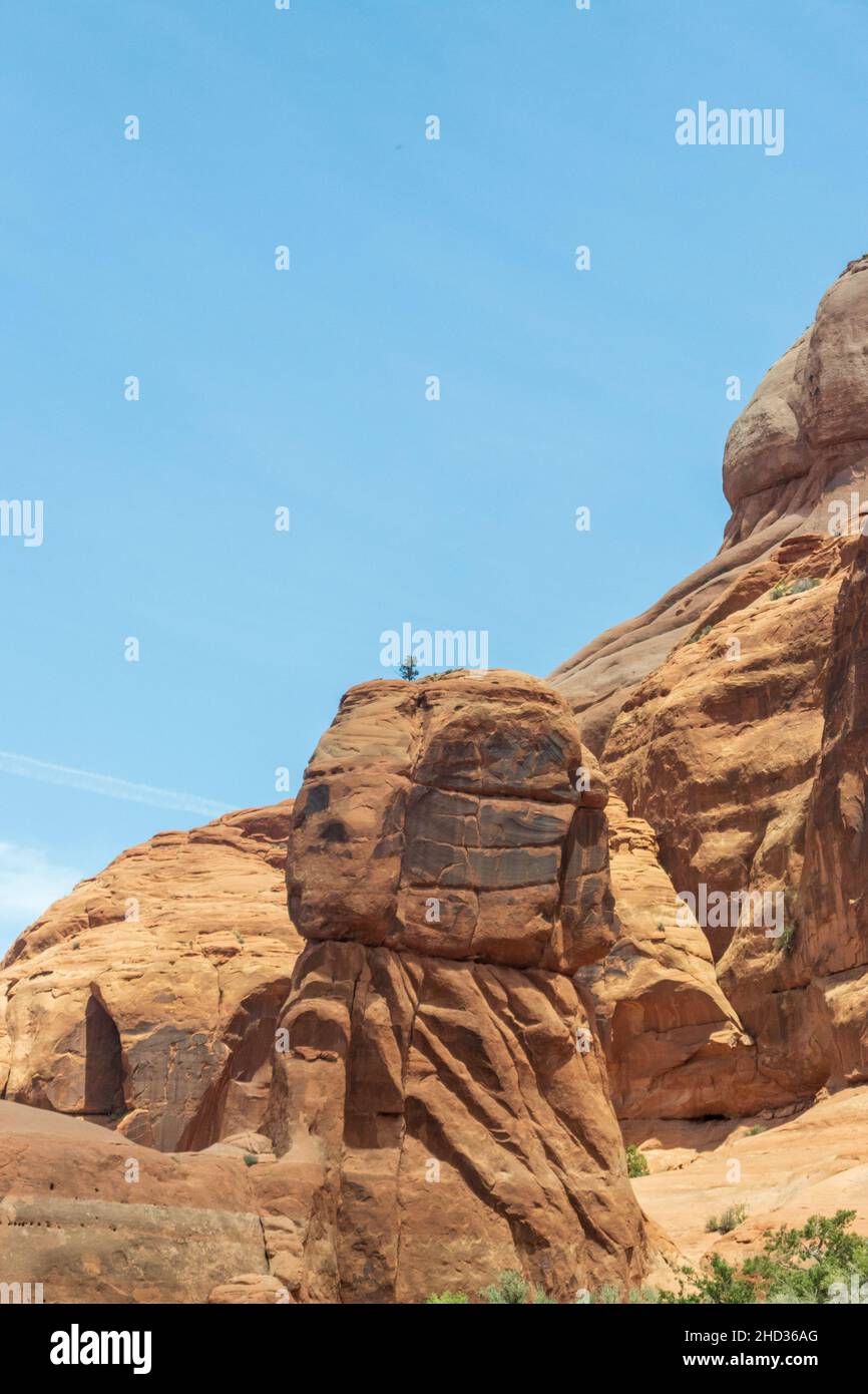 A beautiful view of a landscape with rock formations and cliffs Stock ...