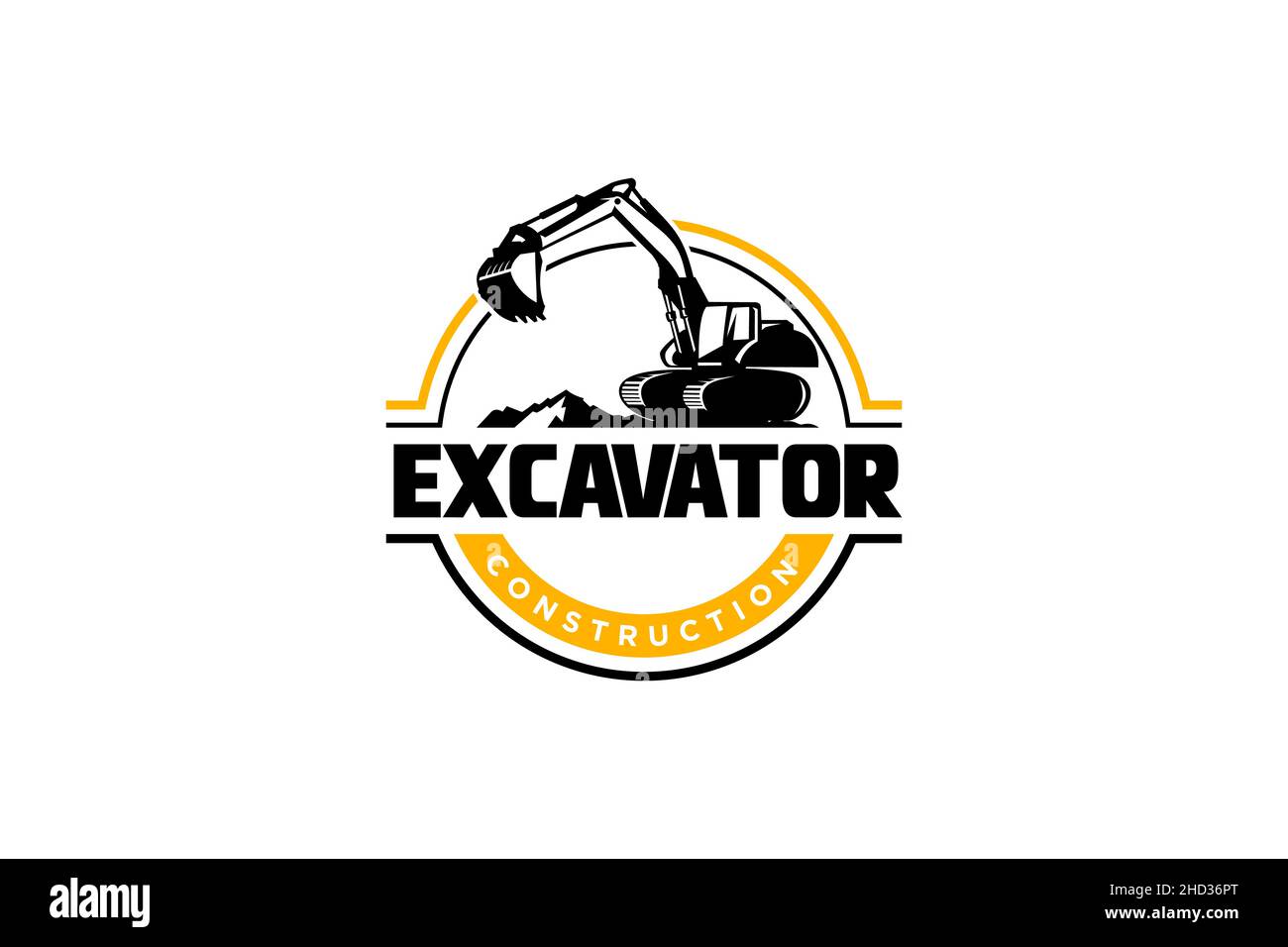 Excavator logo template vector. Heavy equipment logo vector for ...