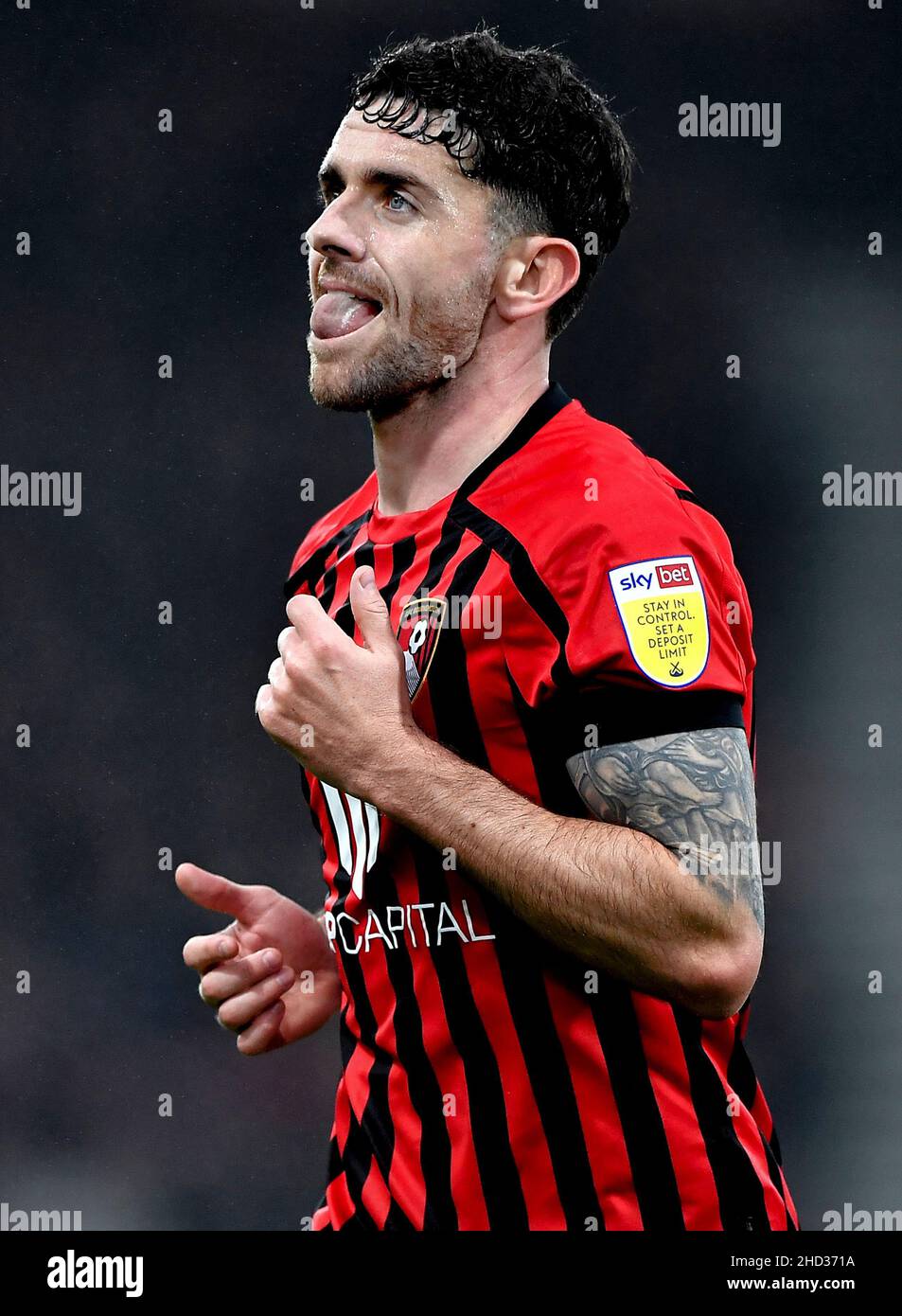 Robbie Brady of AFC Bournemouth - AFC Bournemouth v Blackburn Rovers, Sky Bet Championship, Vitality Stadium, Bournemouth, UK - 11th December 2021  Editorial Use Only - DataCo restrictions apply Stock Photo