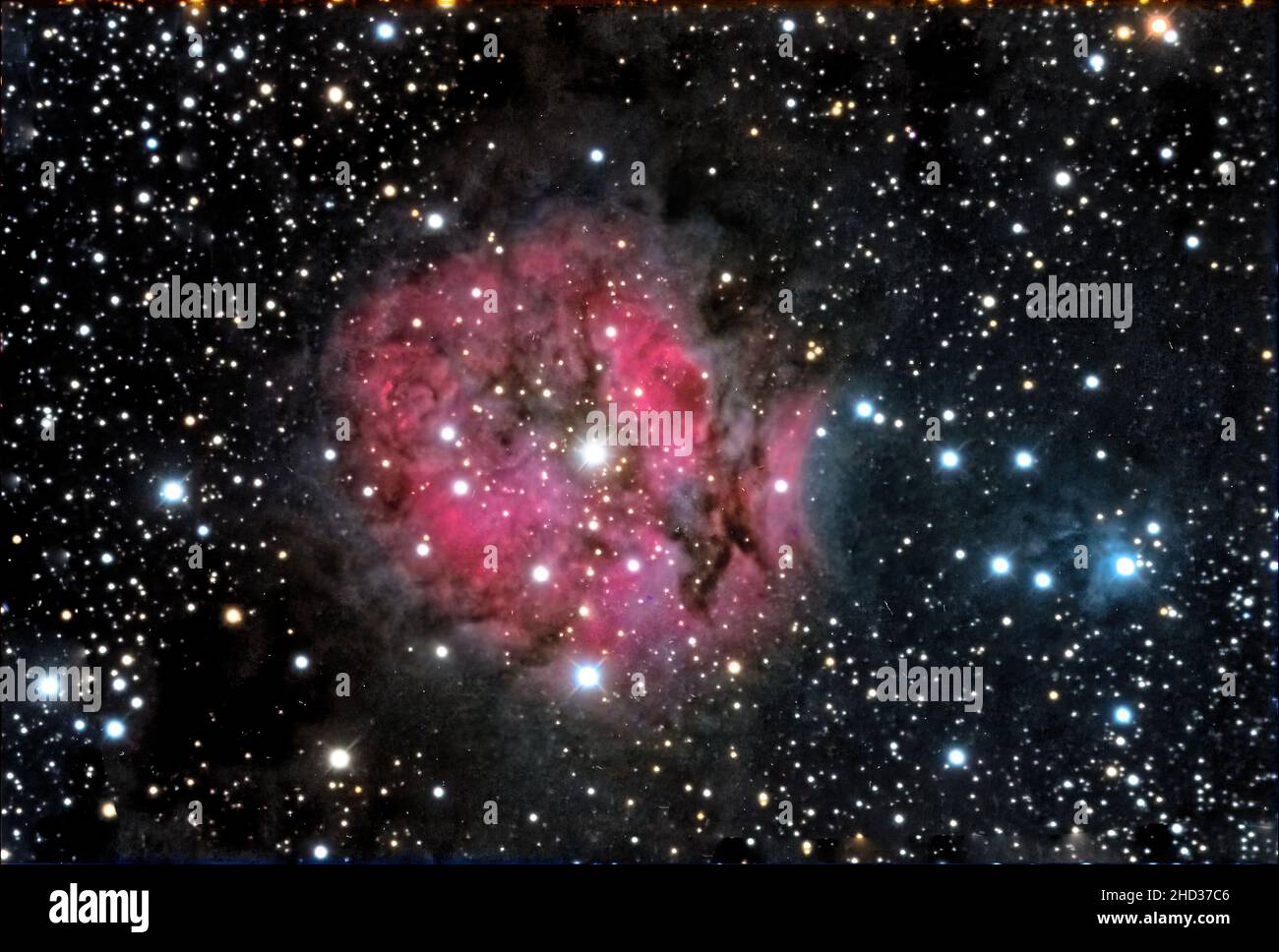 The Cocoon Nebula is a reflection/emission nebula  in the constellation Cygnus. Stock Photo