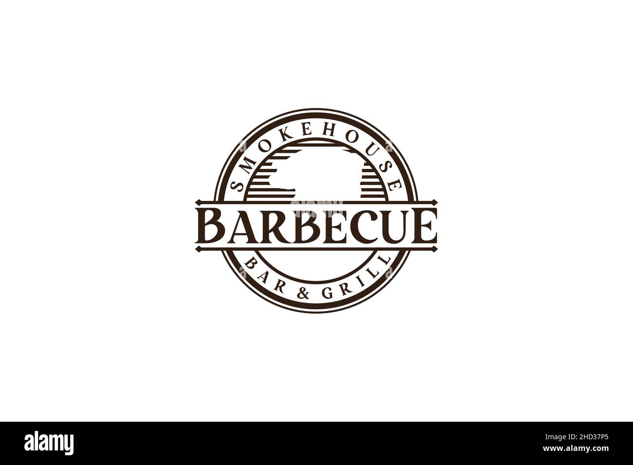 Vintage Retro Rustic BBQ Grill, Barbecue, Barbeque Label Stamp Logo ...