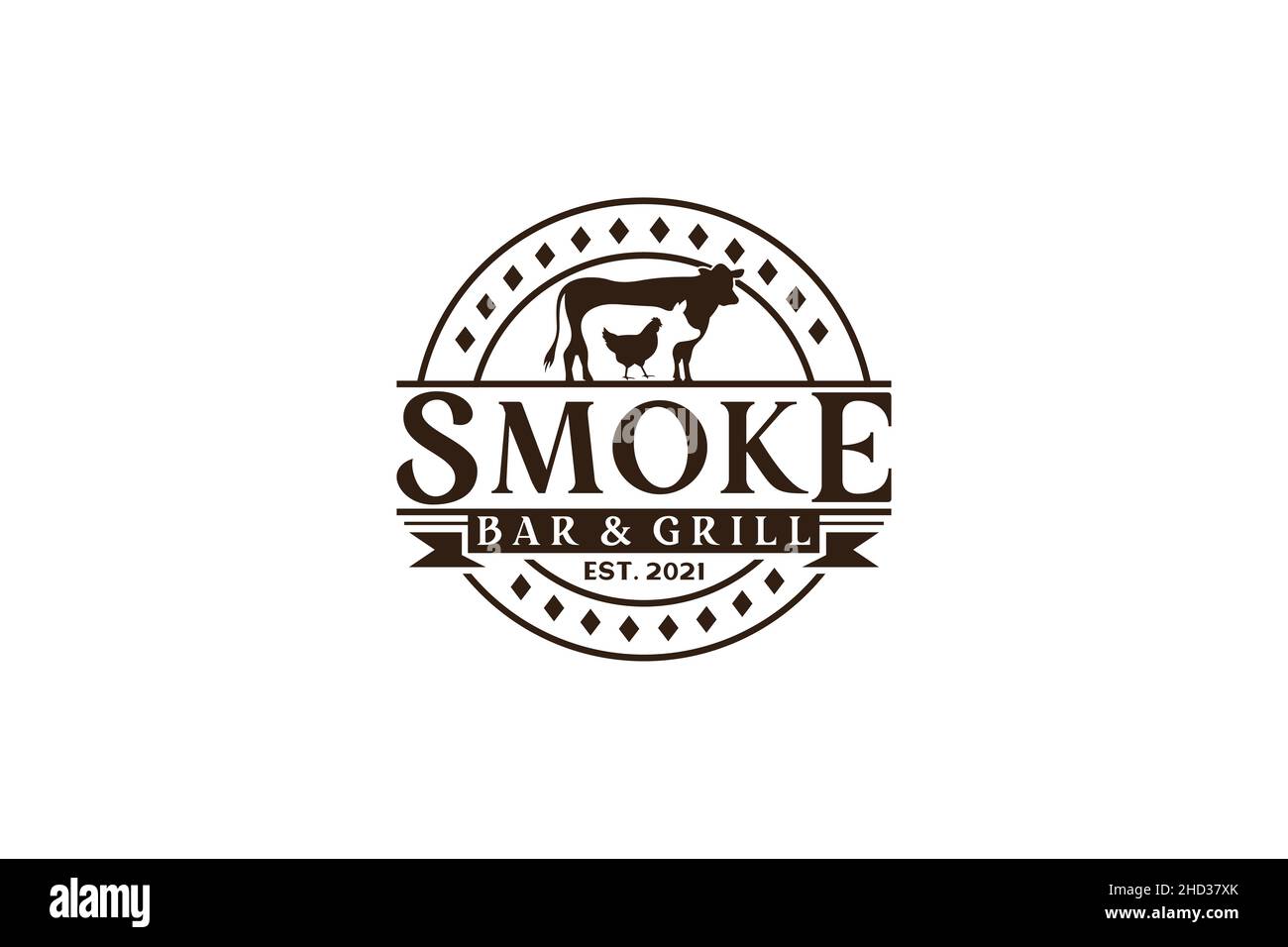 Vintage Retro Rustic BBQ Grill, Barbecue, Barbeque Label Stamp Logo ...