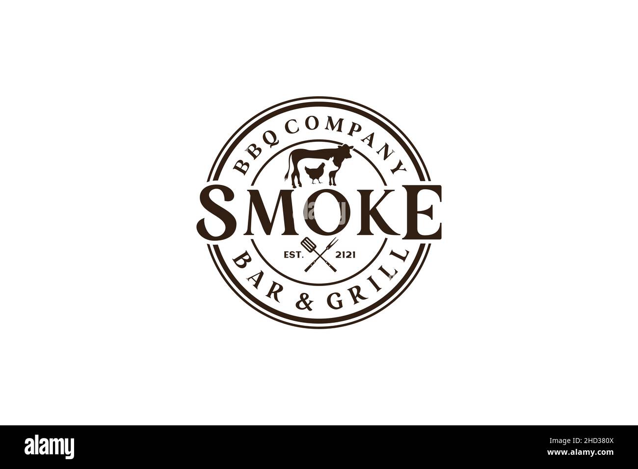 Vintage Retro Rustic BBQ Grill, Barbecue, Barbeque Label Stamp Logo ...